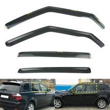 4-Tlg Getönte Passend Wind-Regenabweiser Windabweiser Für BMW X3 E83 2003-2010