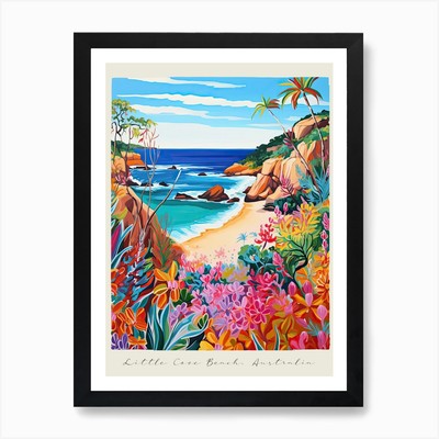 Poster Of Little Cove Beach, Austra Gerahmtes Wandbild Poster Leinwanddruck Bild