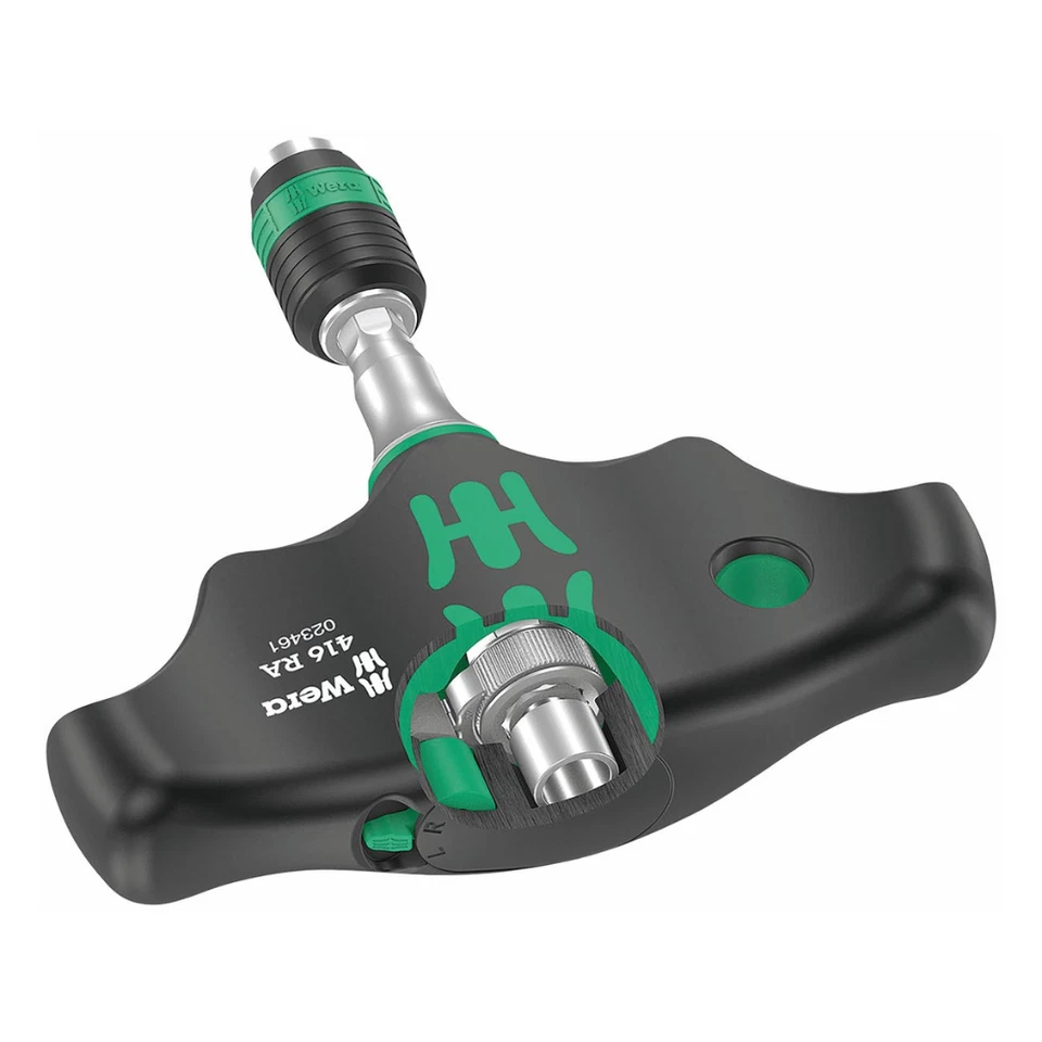Wera Ratcheting T-handle Bitholding Screwdriver w Rapidaptor Quick-Release Chuck - Image 2 of 4
