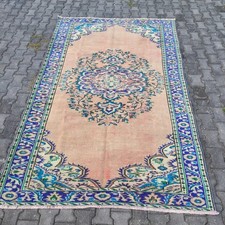 Botanical 5.81 x 9.32ft Turkish Oversized Vintage Area Rug , 6x9 Handmade Rug