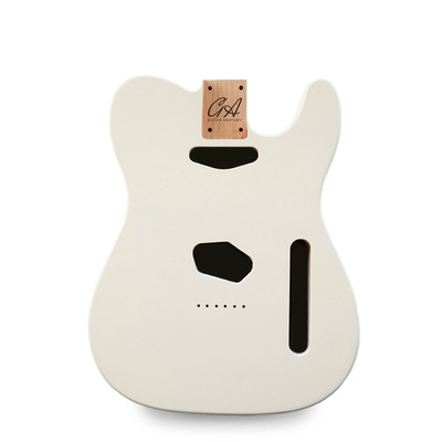 Telecaster Gitarrenkörper - Olympic White Nitro Satin - 2 Stück American Alder