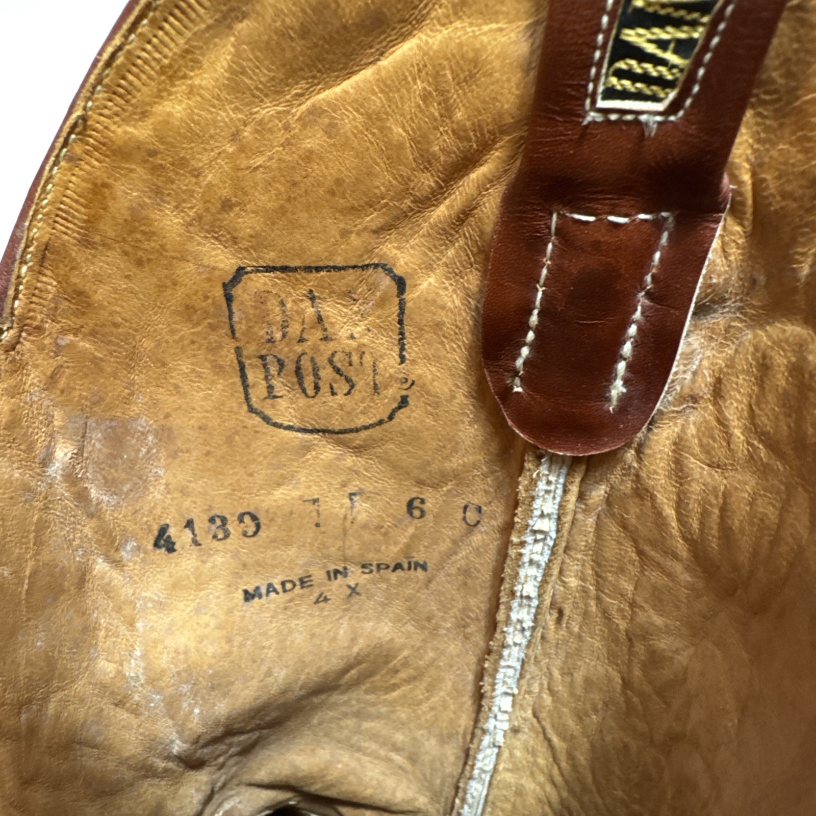 Vintage Dan Post Brown Front Cut Python Cowboy Bo… - image 10