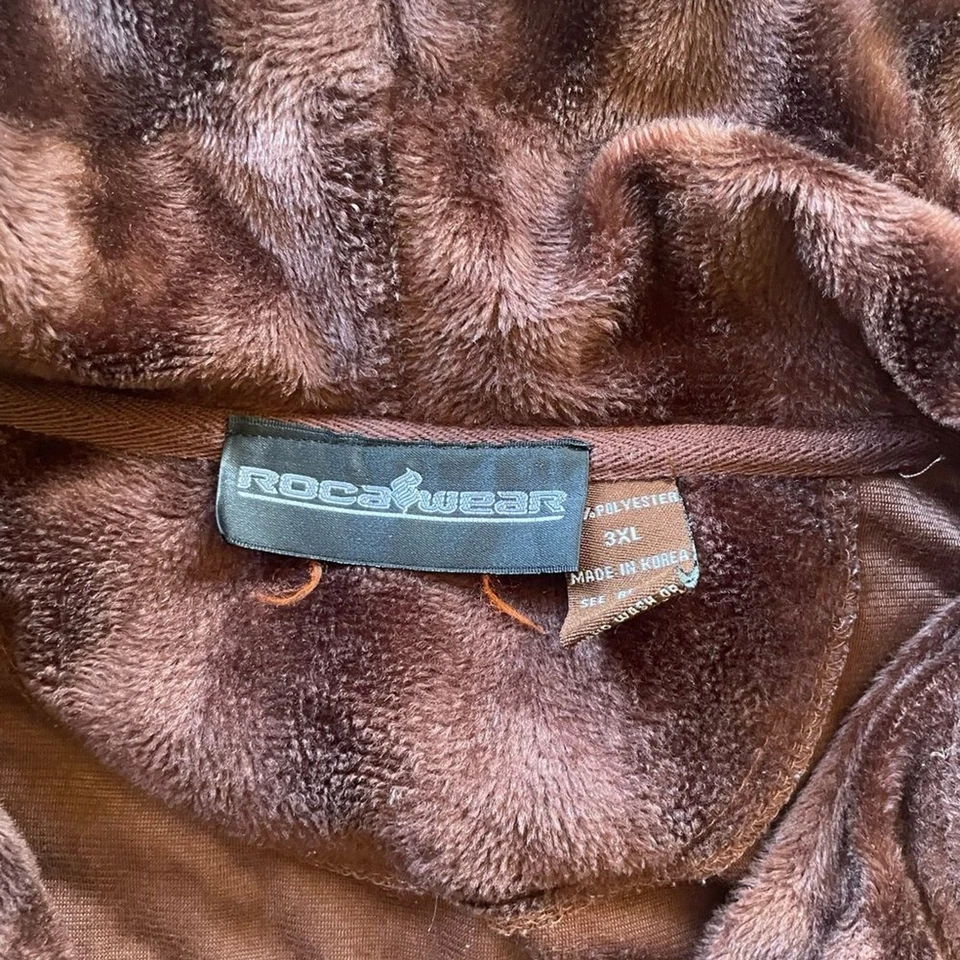 Chaqueta de felpa vintage Rocawear chocolate Y2K jay z Damon tablero hip hop ropa de calle Foto 4 de 4