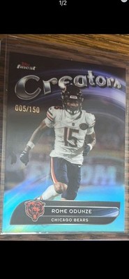 Topps 2025 Finest Rome Odunze Chicago Bears CR-6 Creators Sky Blue /150