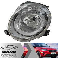 Fiat 500 Passenger Side Headlight Upper 2008-2015 Low Beam Dipped Left Near Side