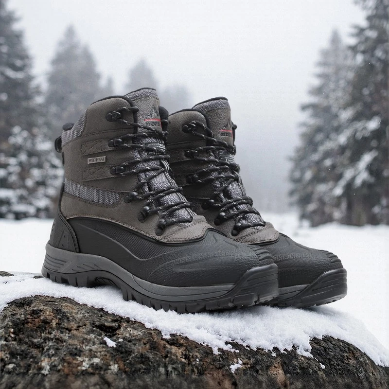 Men's Snow Boots Waterproof Construction Winter Insulated Warm Boots BLACK/GREY
Opens in a new windo