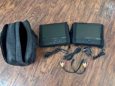 Insignia NS-DS9PDVD15 9" Dual Portable DVD Players, Chargers and Carrying Case