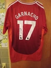 Alejandro Garnacho Signed Manchester United Soccer Jersey AUTO BAS BQ69765