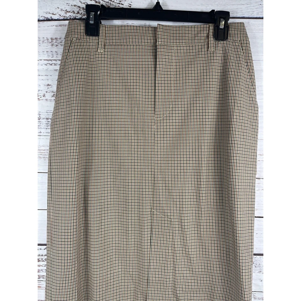 GAP Skirt Womens 8 Petite Plaid Pencil Front Slit Career Pockets Office Workwear - Image 2 of 4