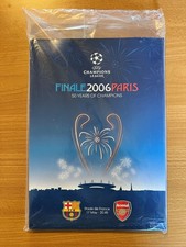 NEW & SEALED: UEFA CHAMPIONS LEAGUE FINAL 2006 Arsenal v Barcelona Programme