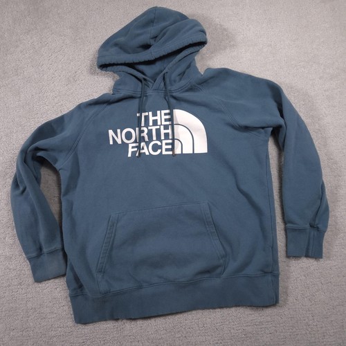 North Face Hoodie Womens Large Blue Pullover Sweatshirt Logo Outdoor Casual - Picture 2 of 10
