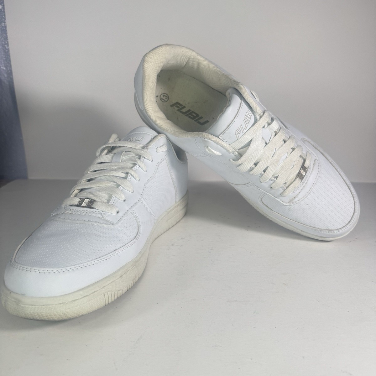 FUBU The Collection Men's White sneakers Lace Up Shoes, Size 13 M