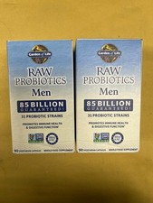 2 New Garden of Life RAW Probiotics Men - 90 Capsules Each Box Exp. 02/2027
