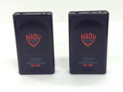 LOT OF 2 Nady BT-8U UHF Wireless Transmitter BEK9E3BT-U81 Belt Clip  Working