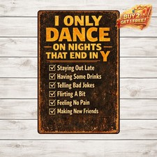 Funny Drinking Days Start With T Metal Sign 8x12 Humorous Pub Wall Decor