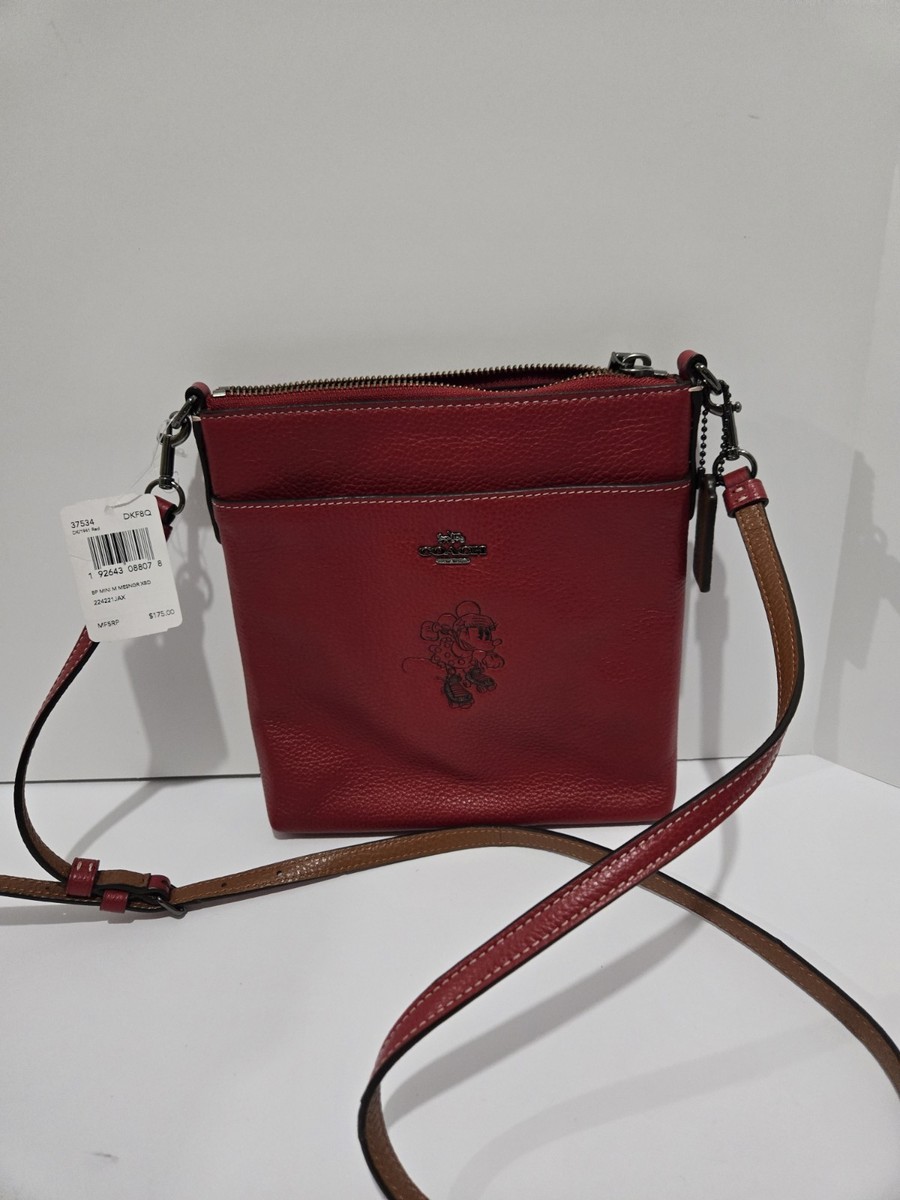 NWOT Disney x Coach Minnie Mouse Red Leather Crossbody Messenger - Main Image