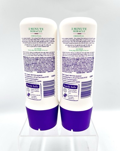 (2) Aussie 3 Minute Miracle Reconstructor ORIGINAL Formula Normal to Dry 8oz NOS - Picture 2 of 2