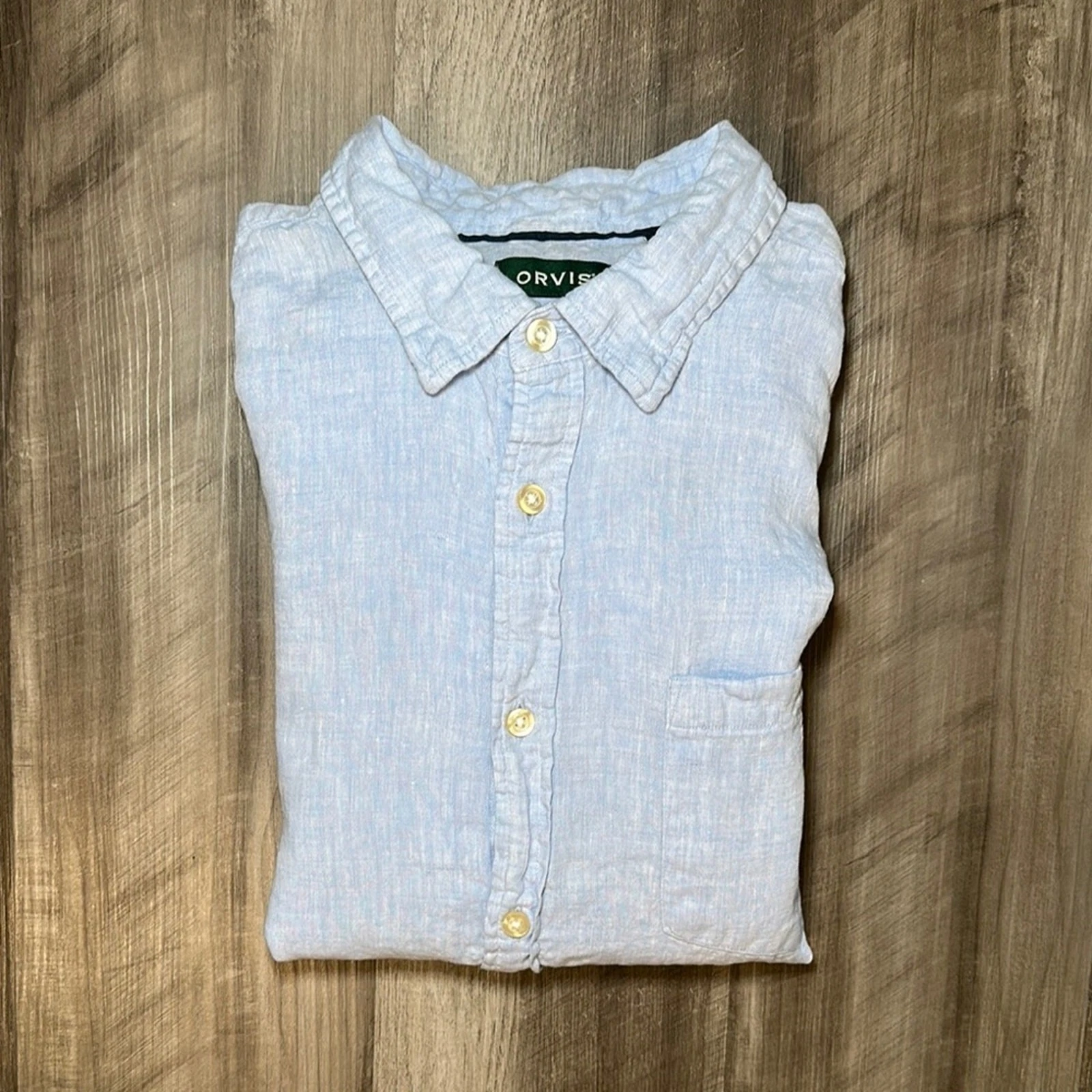 Orvis Linen Classic Fit Long Sleeve Button Down - XL