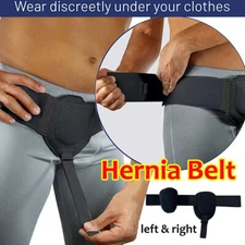 2x Inguinal Groin Hernia Truss Support Belt Left / Right Side Unisex Truss Brace