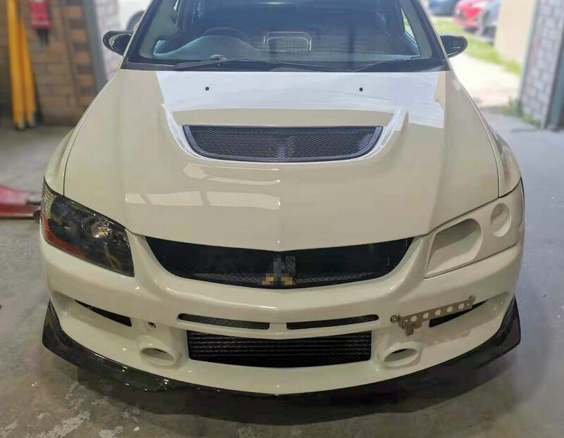 For EVO 7 8 9 Left Side Vented Headlight Air Duct with LED