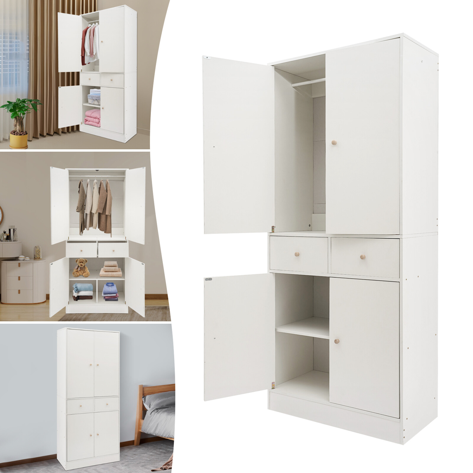 Clothes Storage Cabinet Free Standing Wardrobe Cabinet Clothes Storage Cabinet