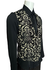 SHRINE Gothic Aristocrat Vest Jacket Victorian Vampire Tapestry Pirate Steampunk