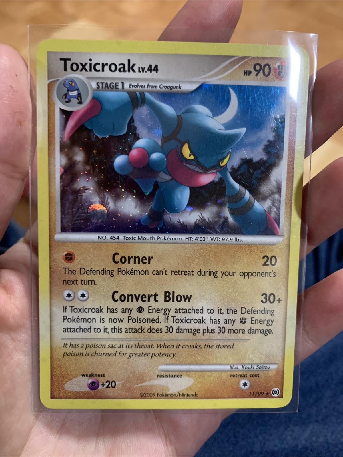 2009 POKEMON TOXICROAK 11/99 Platinum ARCEUS- RARE - HOLO- NM/MINT