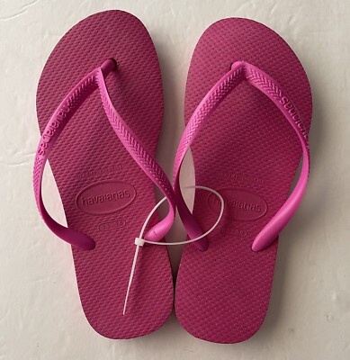 Neon Pink Glitter Havaianas Havaianas Flip Flops Hot Pink Girls US New