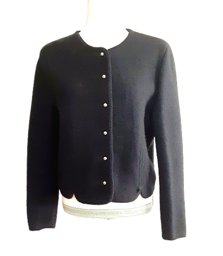 Womens Vintage Black Cardigan Sweater Size 14 with Front Seams u0026 Slits |  eBay