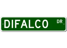 DIFALCO Street Sign - Personalized Last Name Signs