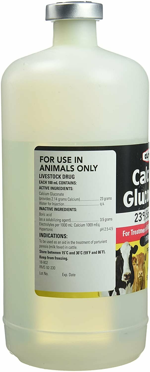 Durvet Calcium Gluconate 23 Percent Solution eBay