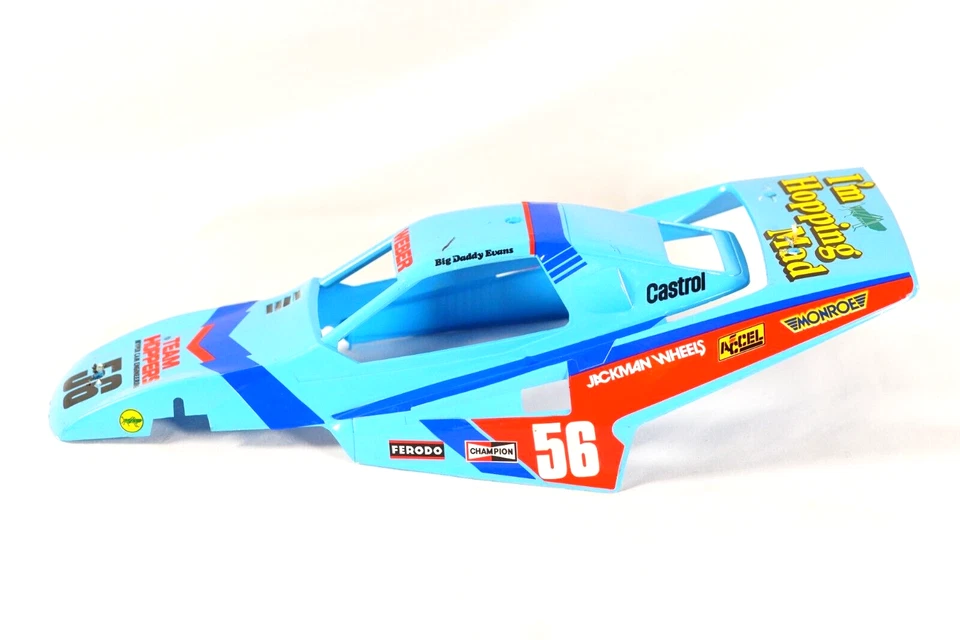 TAMIYA 1988 Rare Blue Molded RCC Grasshopper II Original Hard Body Buggy Shell - Image 3 of 4