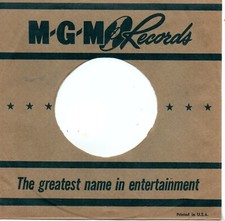 4 ORIGINAL MGM RECORDS COMPANY SLEEVE NO RECORDS