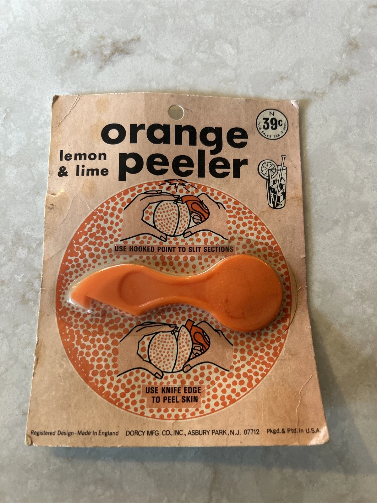Vintage Dorcy Orange Peeler/Lemon & Lime Kitchen Tool NIP SEALED NOS FAST SHIP