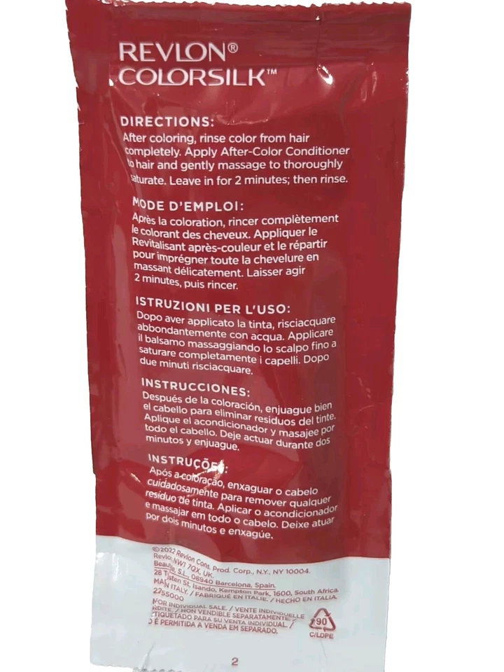 Revlon ColorSilk After Color Conditioner Step 3 Lot of 6 pkgs - Image 4 of 4