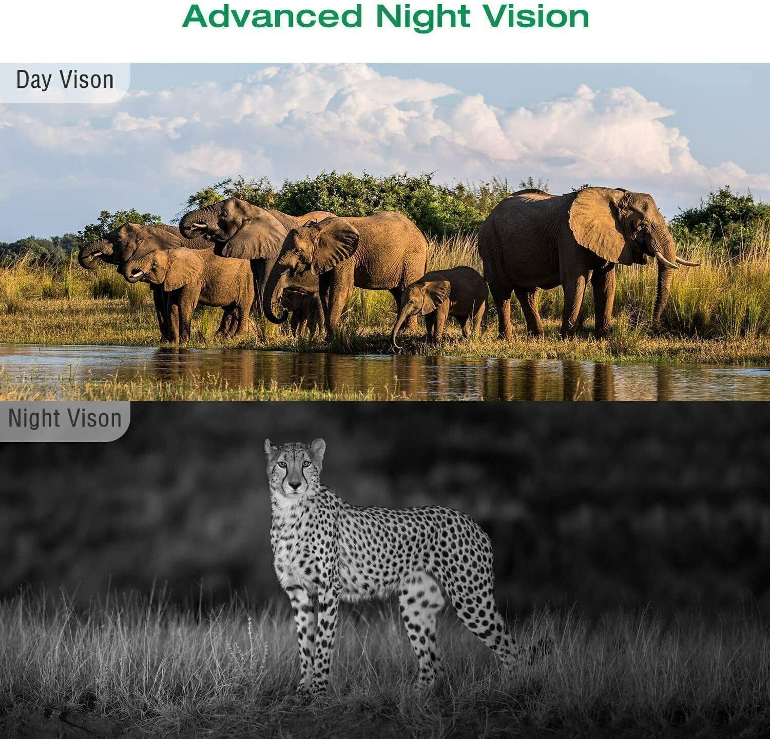 2 Pack Outdoor Game & Deer Trail Camera 36MP 2.7K No Glow Night Vision Cam 120°