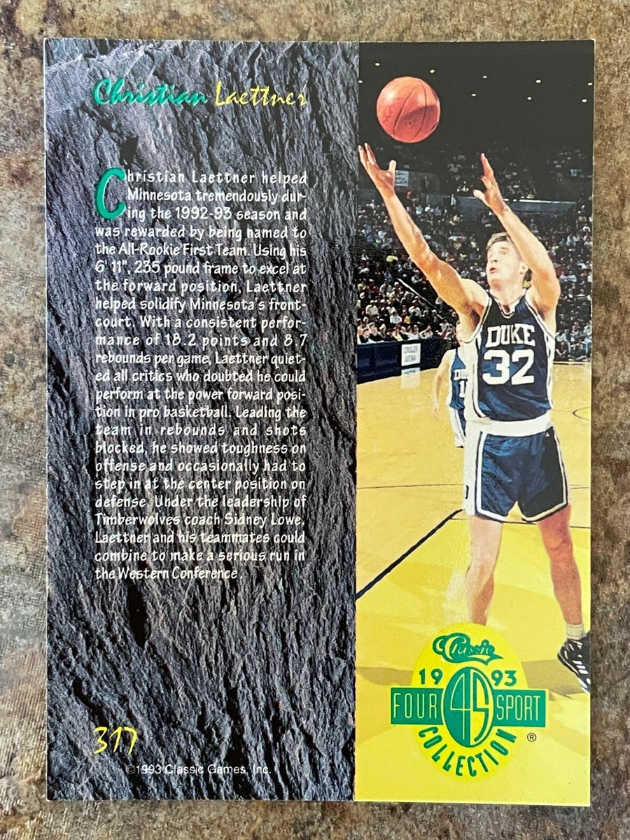1993 Classic Four Sport All-Rookie #317 Christian Laettner - Duke