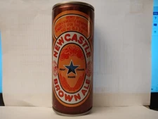 Vintage 70s NEW CASTLE BROWN ALE ~ EMPTY ~ Tall Beer Can - Steel - England