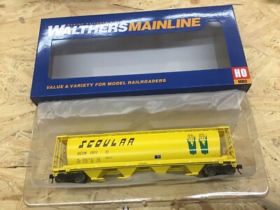 WALTHERS HO SCALE GÜTERWAGEN WAGEN ZYLINDRISCHER GETREIDESCHÜTTWAGEN SCOULAR SCOX !