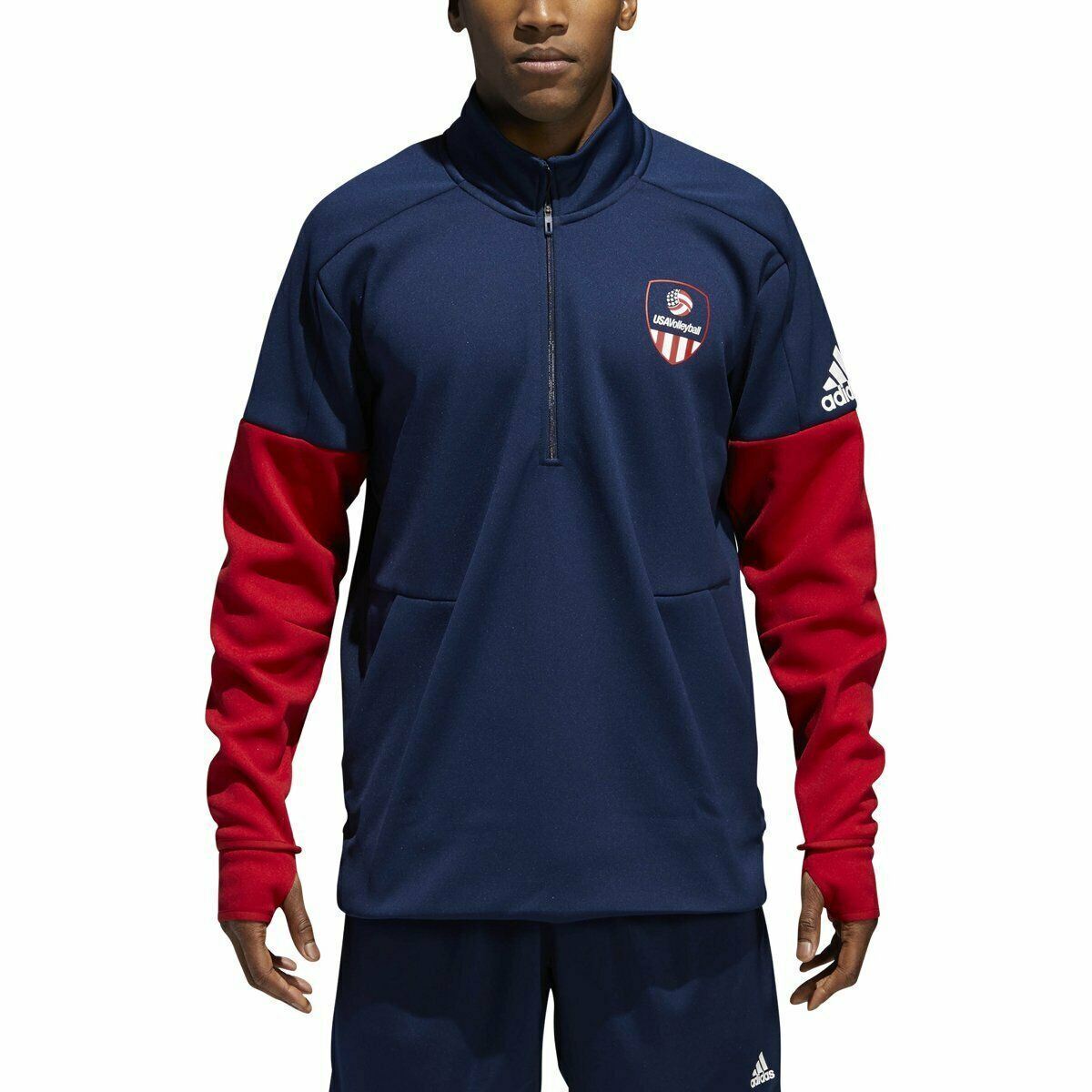 CF1418] Mens Adidas USA Volleyball Jacket 1/4 Zip | eBay