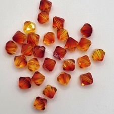 Swarovski Crystal Fire Opal Bicone Beads; 4mm 24pc , 6mm 12pc , 8mm 12pc 
