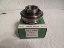 NEW EBC INSERT BALL BEARING WITH SNAP RING ER16 ER-16 ER 16 1" BORE