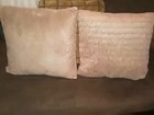(2) Throw Pillows Accent Pillows Excellent Shape! ~ Reversible Mocha Microfiber! — photo 5