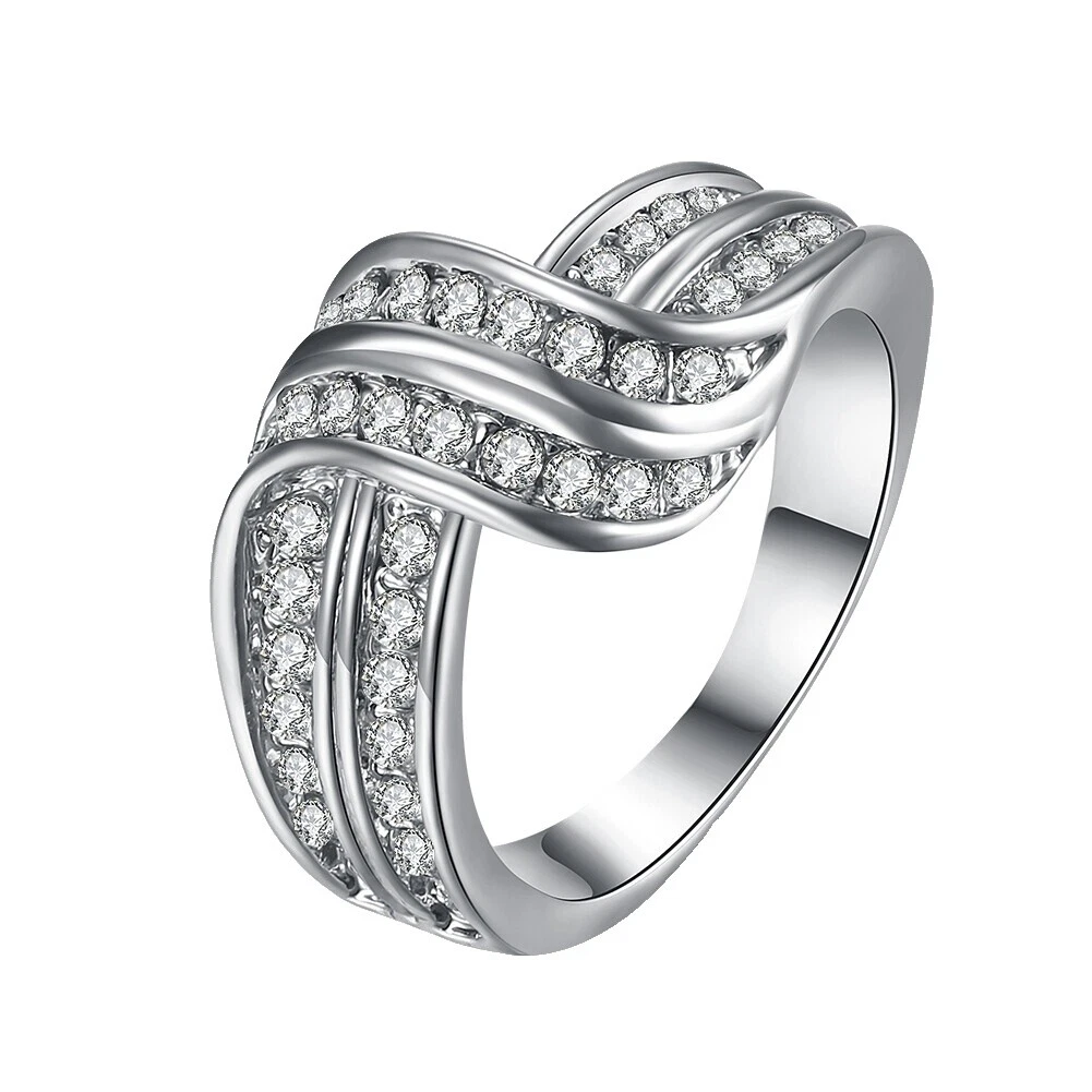 Joyería cúbica enchapada en platino de zirconio para hombre