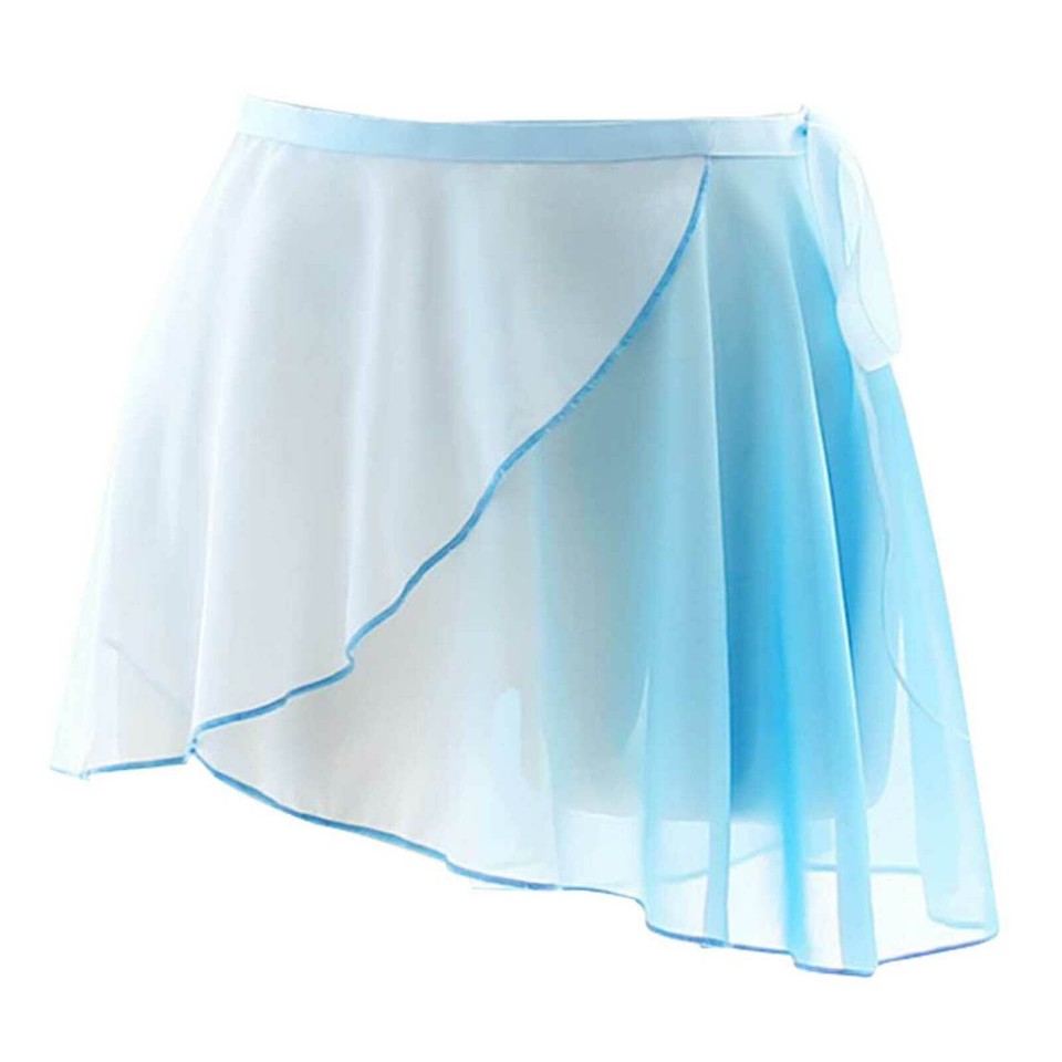 Women's Girls Ballet Dance Skirt Wrap Gradient Chiffon Over Scarf with