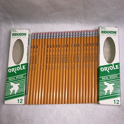 Vintage Dixon Oriole Pencils 12872 No. 287-2/HB Made in USA NOS Lot of 2 Packs