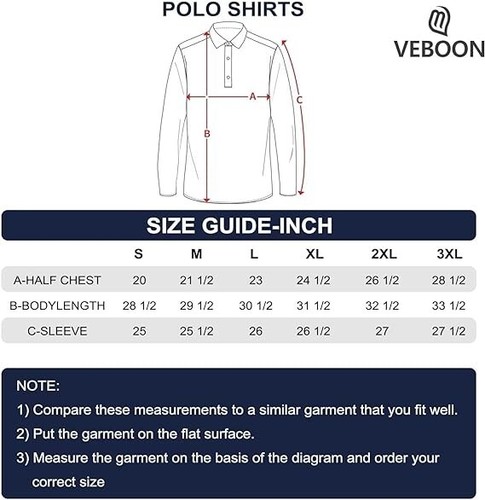Mens Long and Short Sleeve Polo Shirts Pocket Casual Solid Cotton Blend Drop Cut - Picture 4 of 5