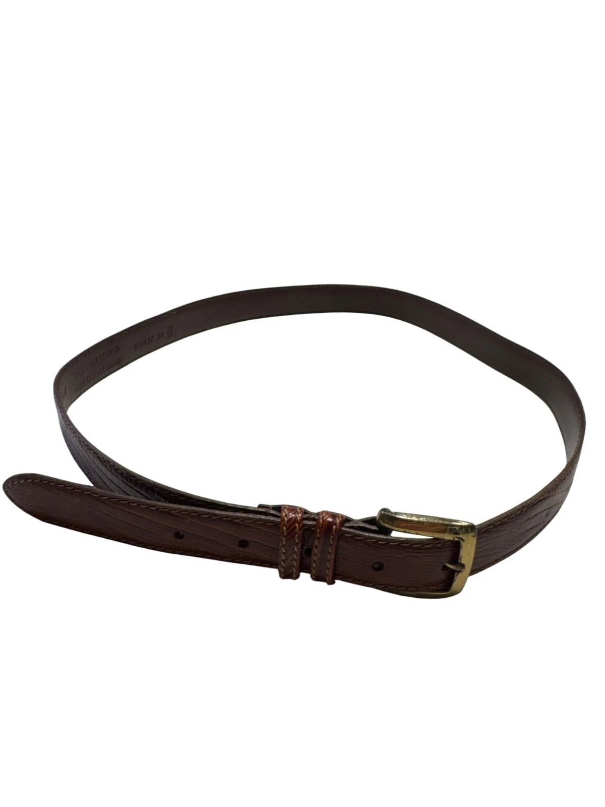 Ceinture femme Christian Dior marron en cuir véritable avec boucle en laiton SKU 6988