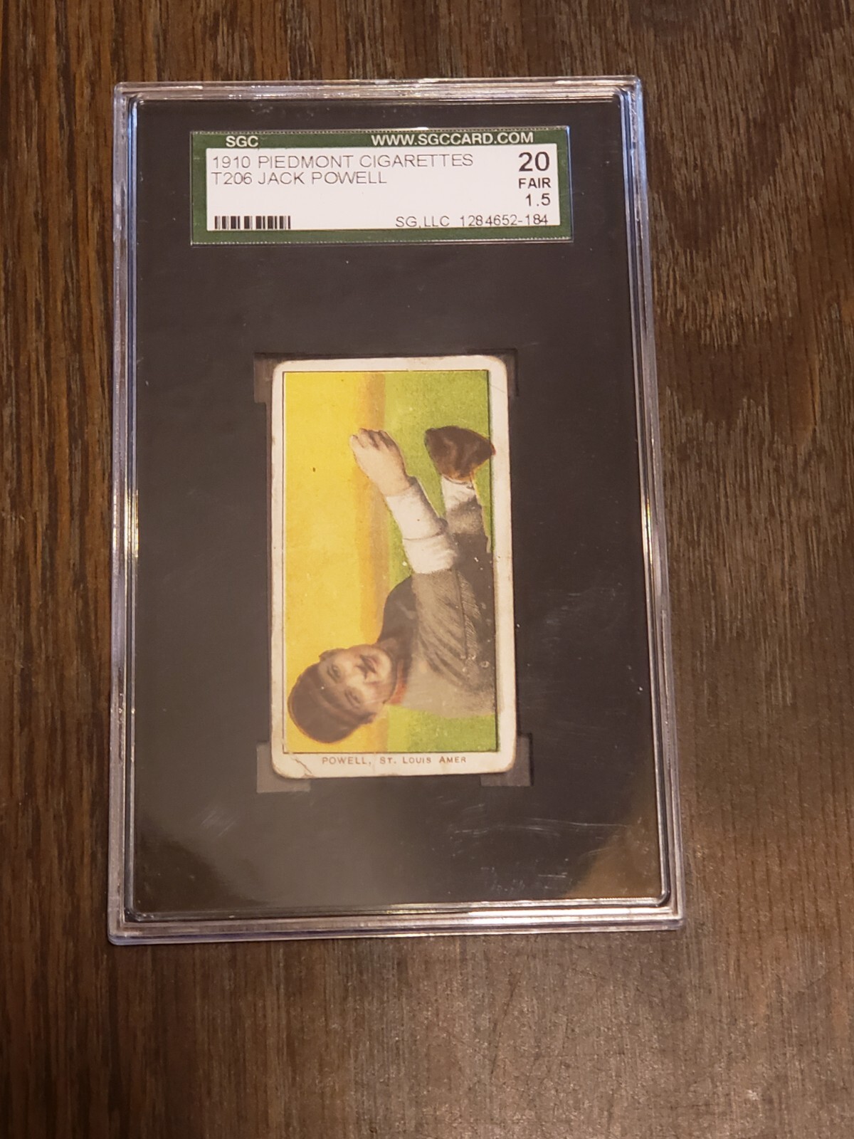 t206 jack powell 1910, sgc 1.5