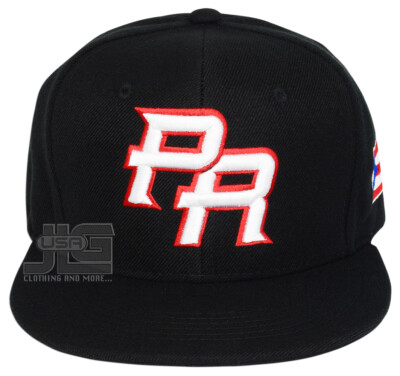 Puerto Rico Snap back Hat Flag 3D PR Flat Bill Rico Baseball Acrylic Cap NEW